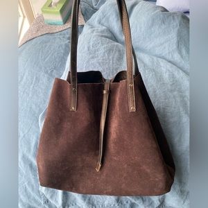 Tiffany designer, leather suede reversible purse/tote